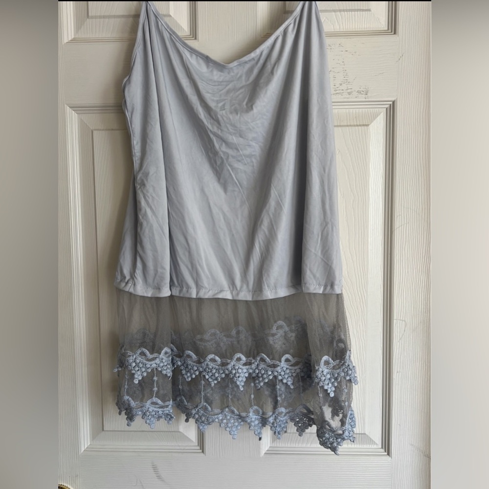 COPY - NWOT lace extender, grey, s/m